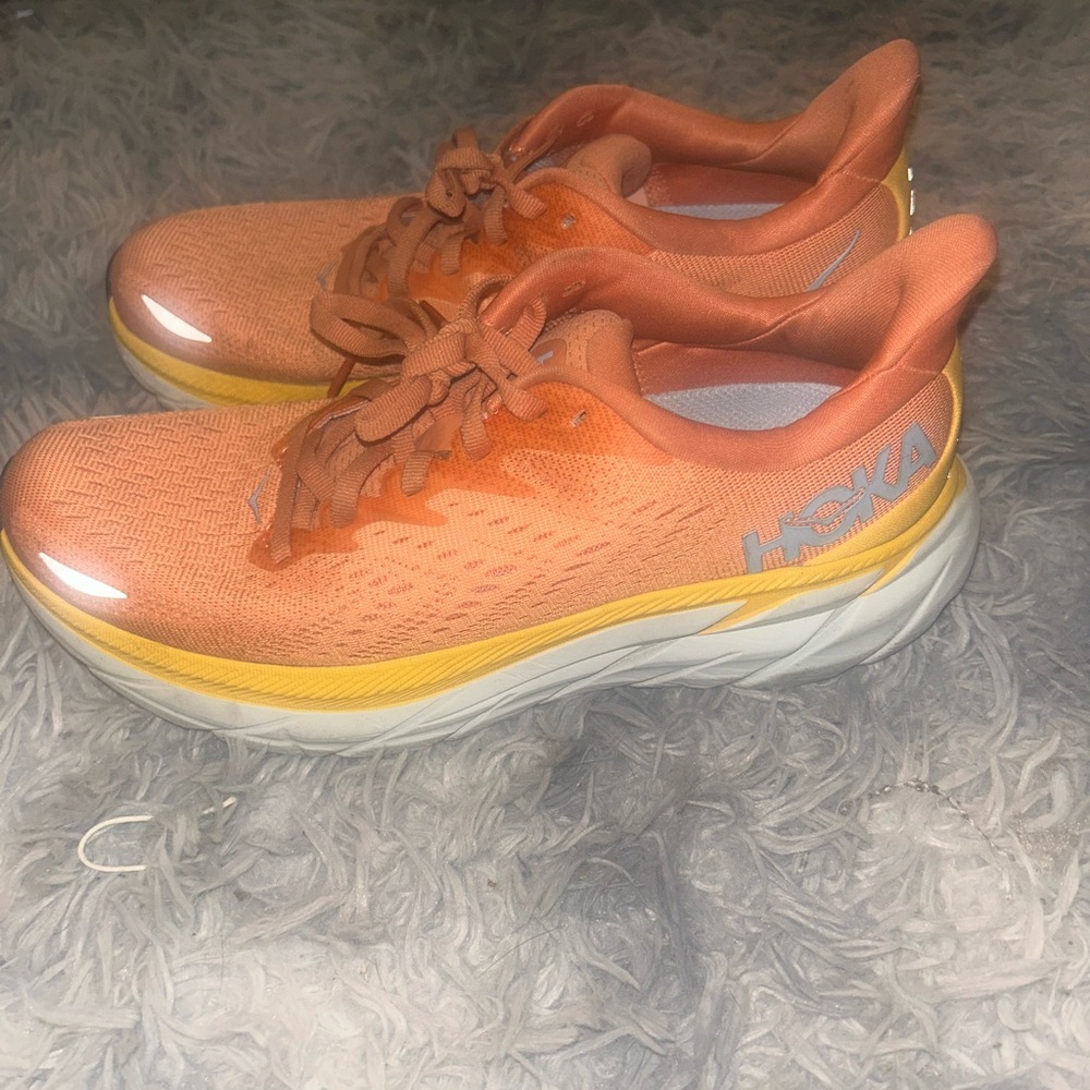 Hoka One One Women's Orange and Yellow Athletic Shoes